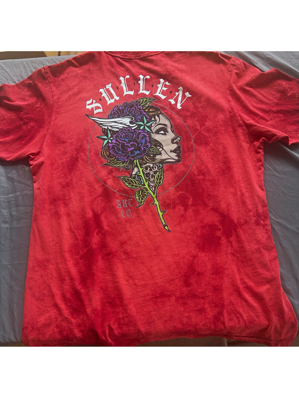 Sullen Art Collective Premium Men's Red Graphic Crew Neck T-Shirt 2XL